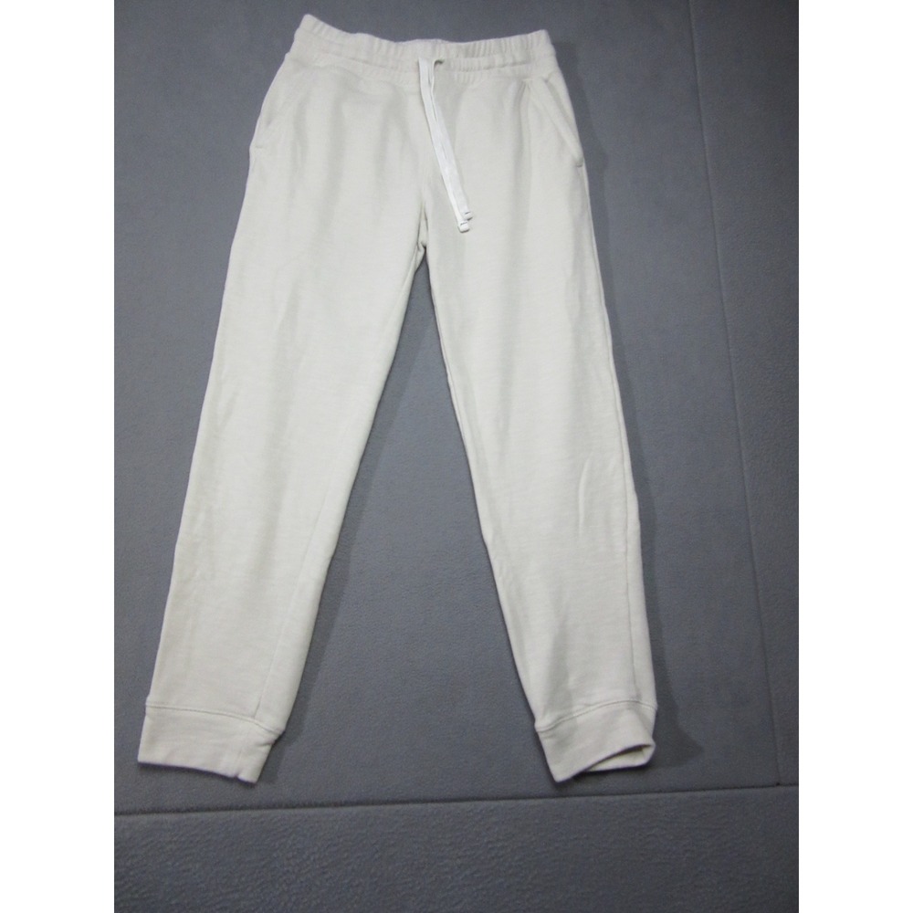 Vineyard Vines Jogger Sweatpants Mens Small White Cream French Terry Logo Casual